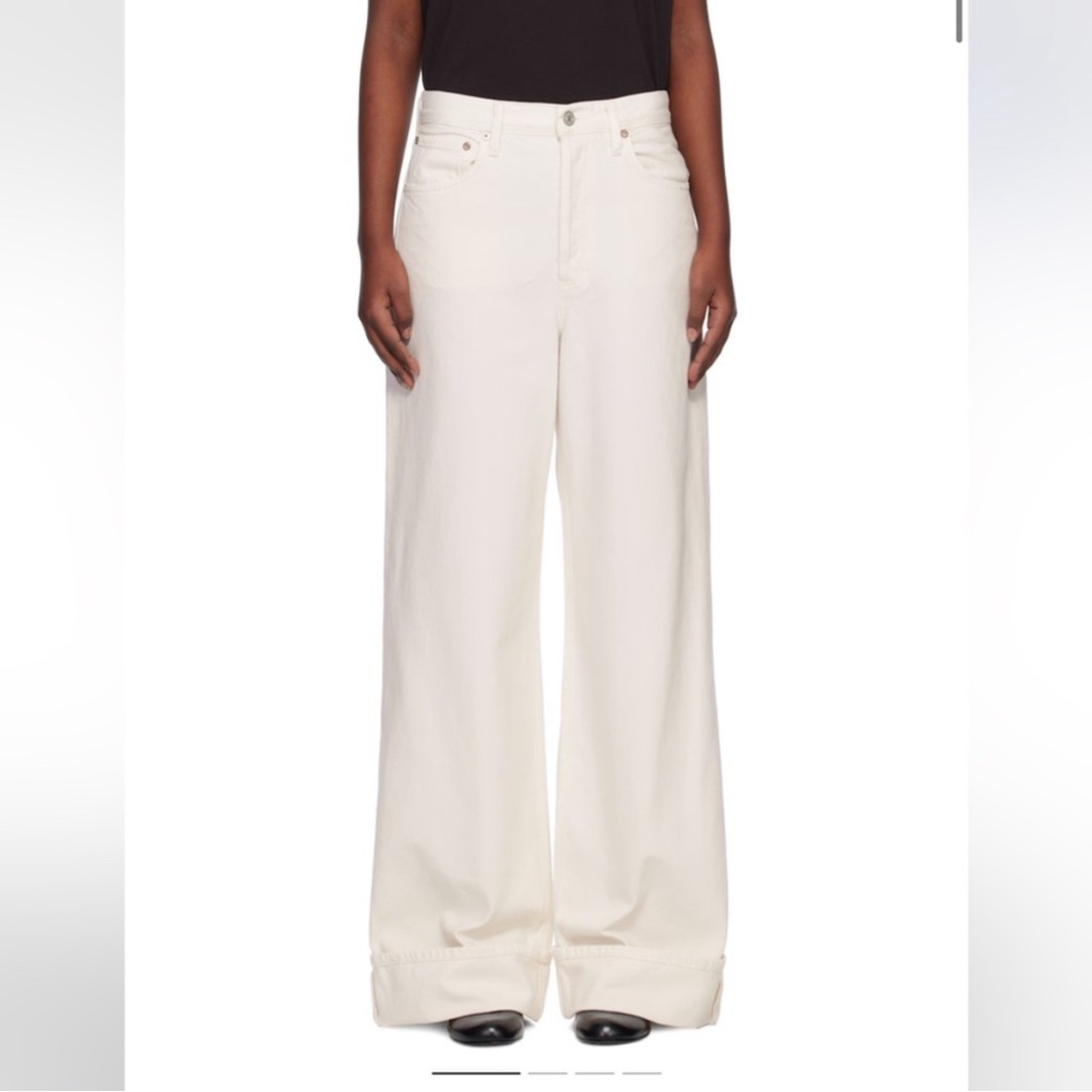 Agolde DAME HIGH RISE Wide Leg Jeans in Fortune Cookie size 29